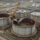 Демонтаж средних нефтяных резервуаров