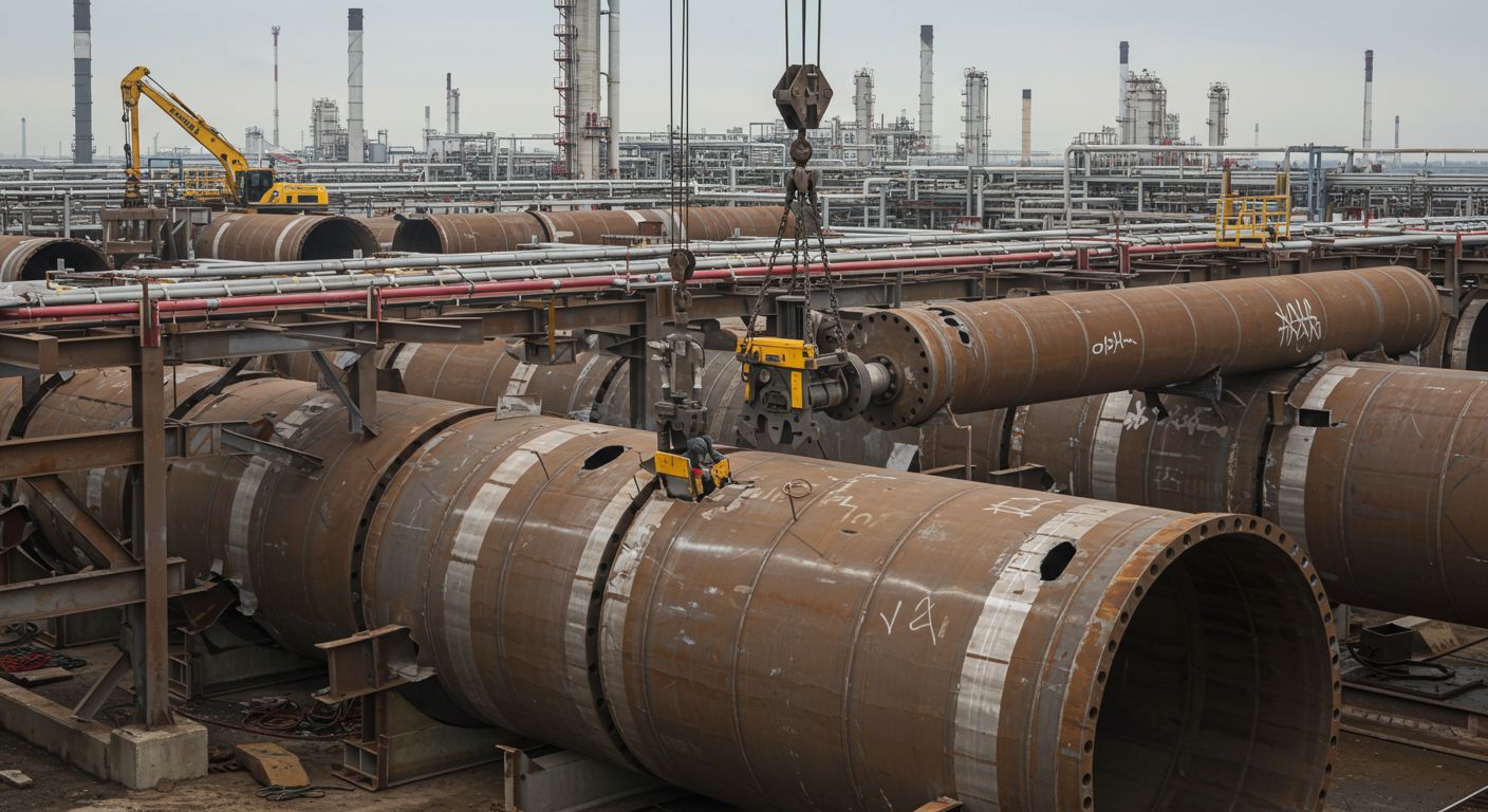 Демонтаж резервуара нефтеперерабатывающего комплекса