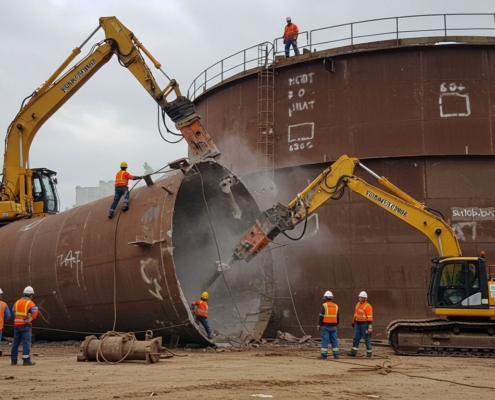 Методы механического демонтажа стальных емкостей