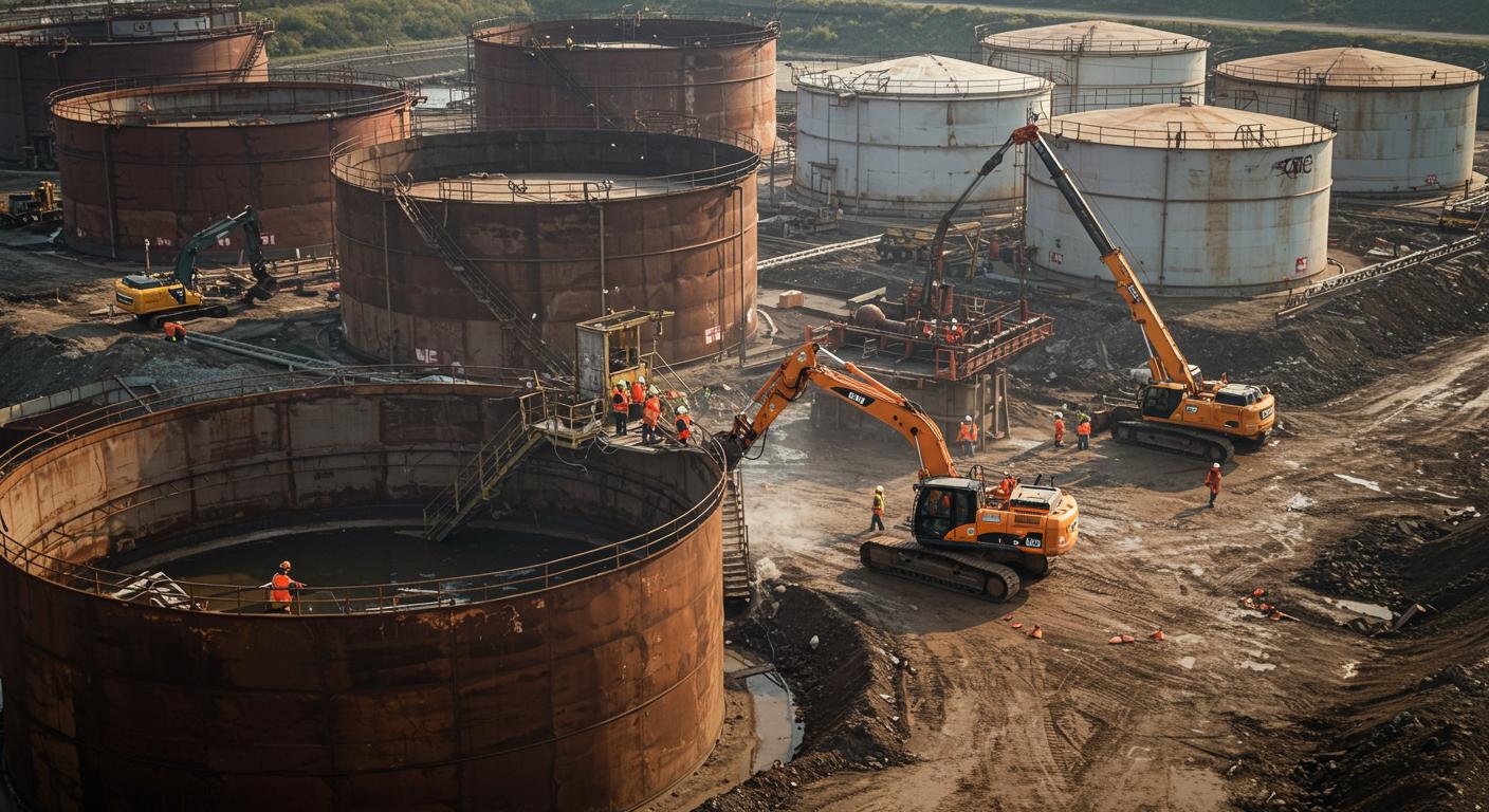 Демонтаж нефтяных резервуаров