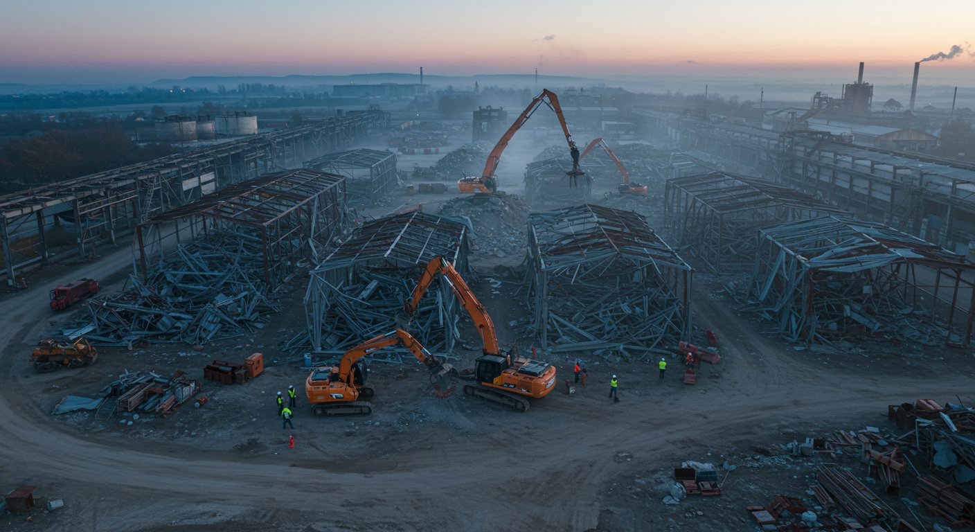 Демонтаж складских помещений