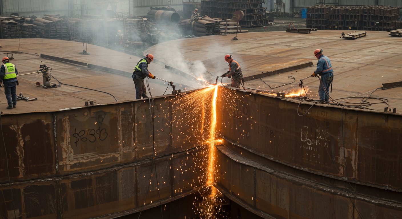 Газовая резка резервуаров