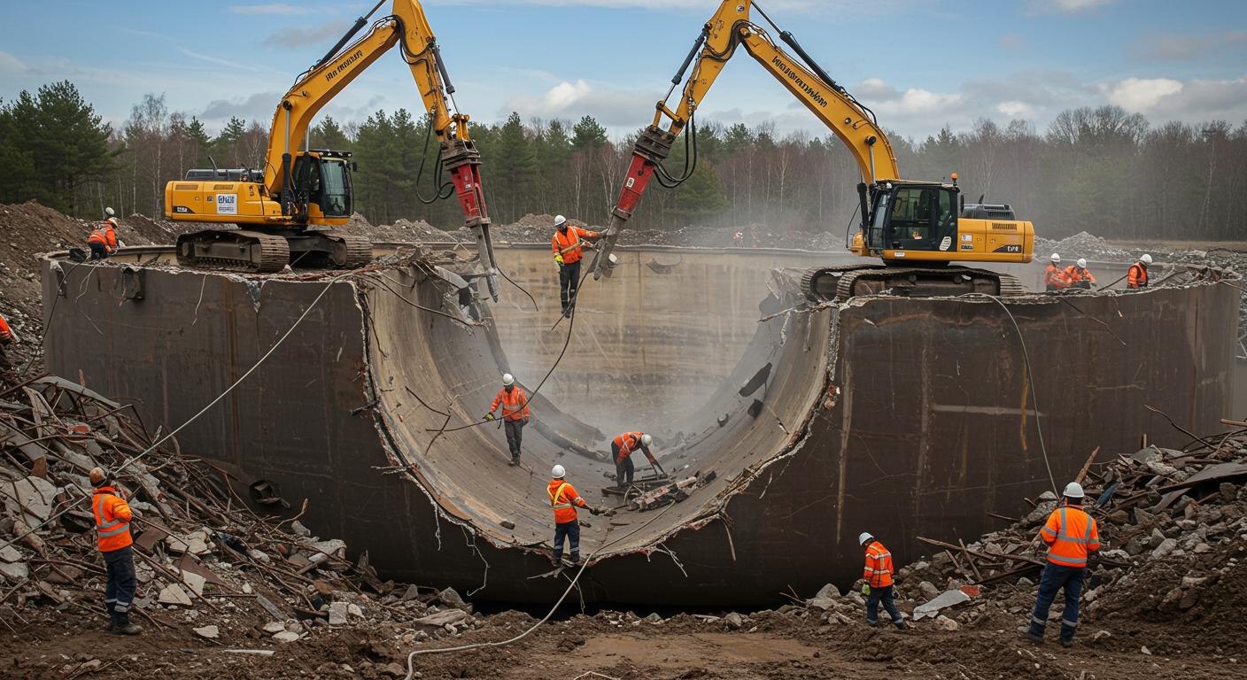 Комплексный демонтаж промышленных цистерн