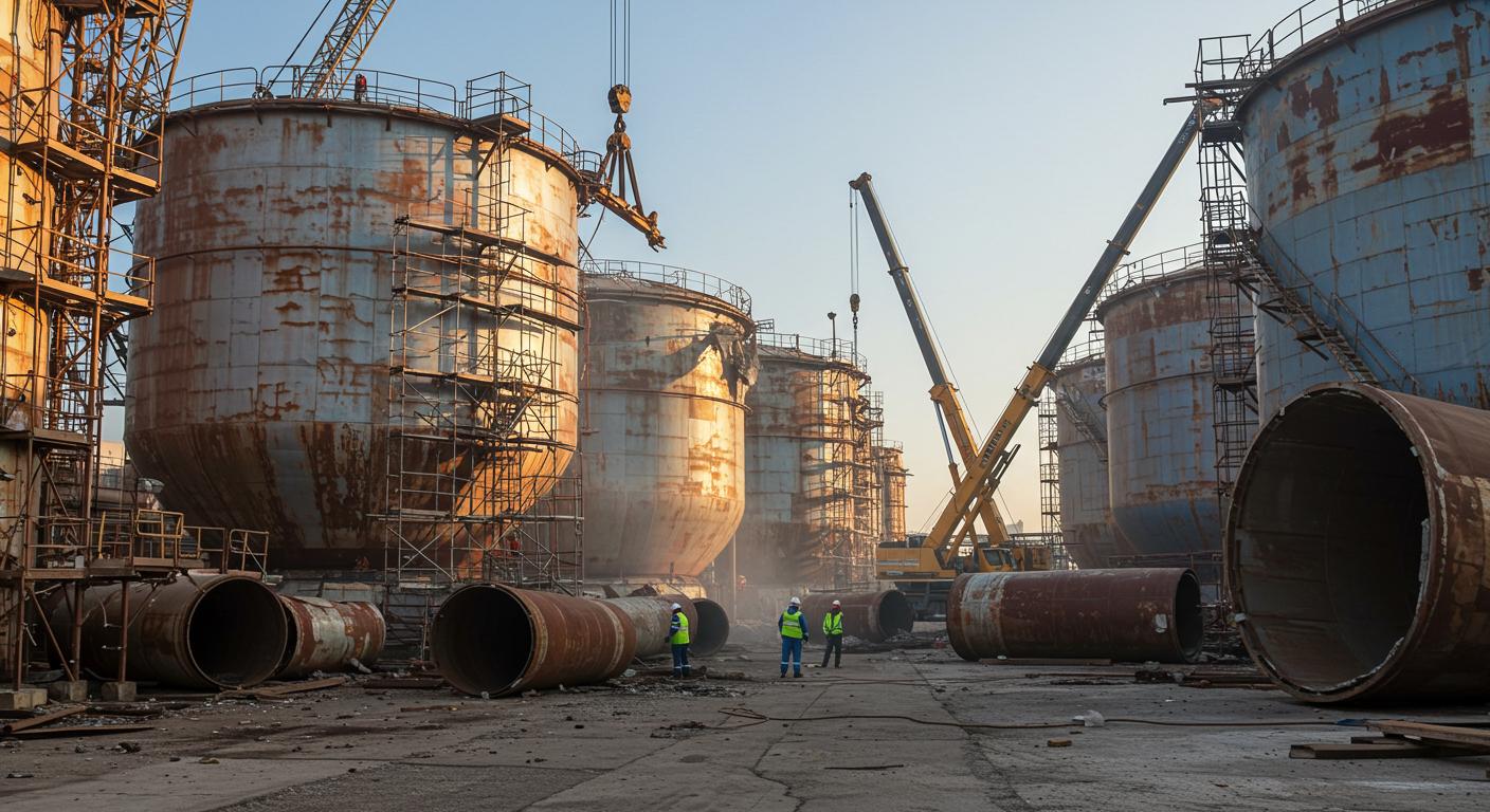 Демонтаж резервуаров на нефтебазах