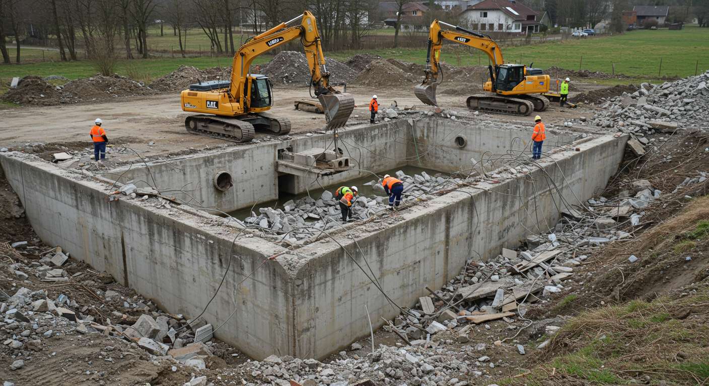 Демонтаж малых резервуаров водоснабжения