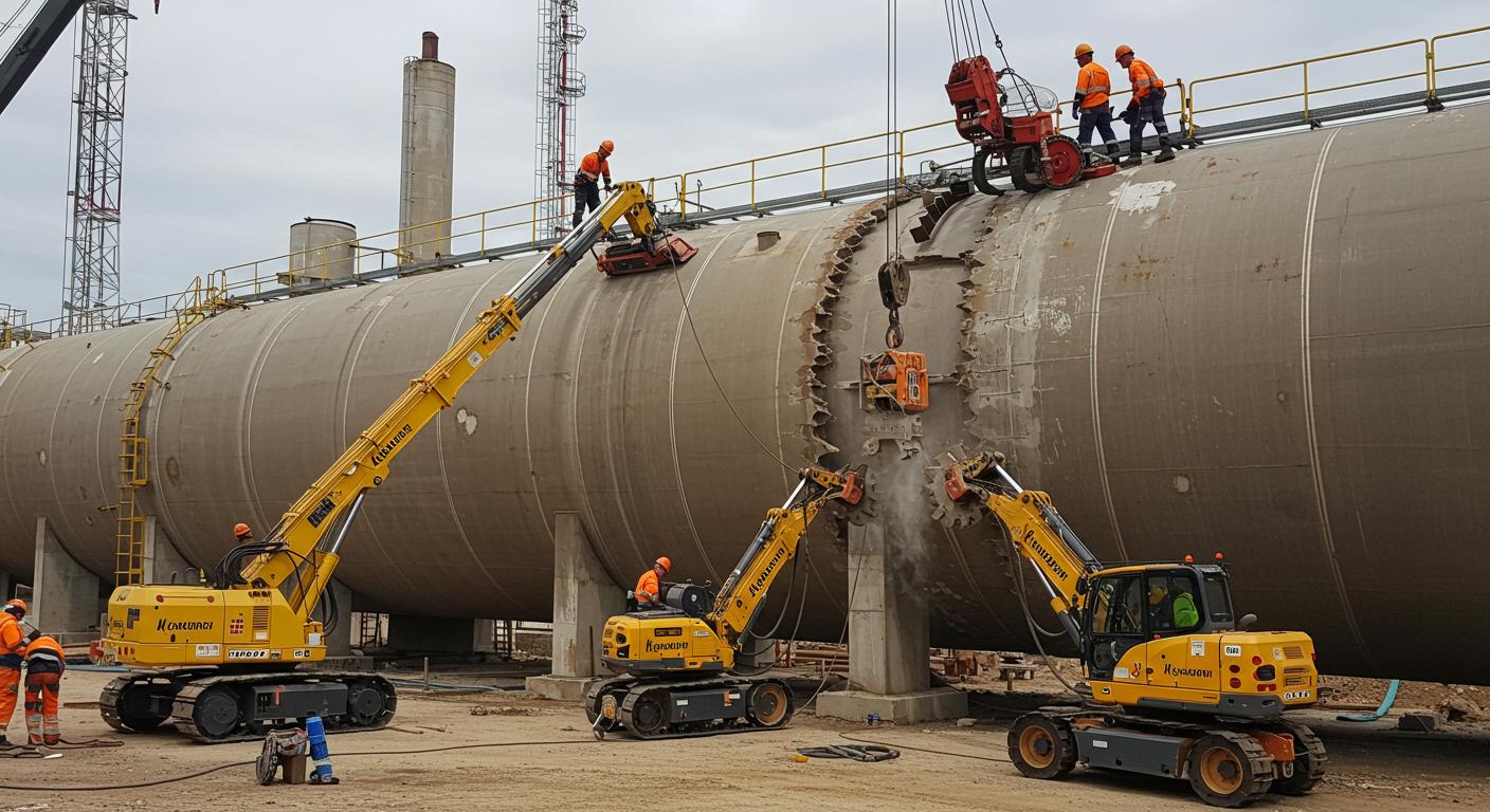 Демонтаж горизонтального резервуара