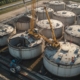 Демонтаж особо крупных пластиковых резервуаров