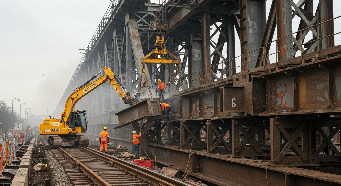 Демонтаж железнодорожных мостов