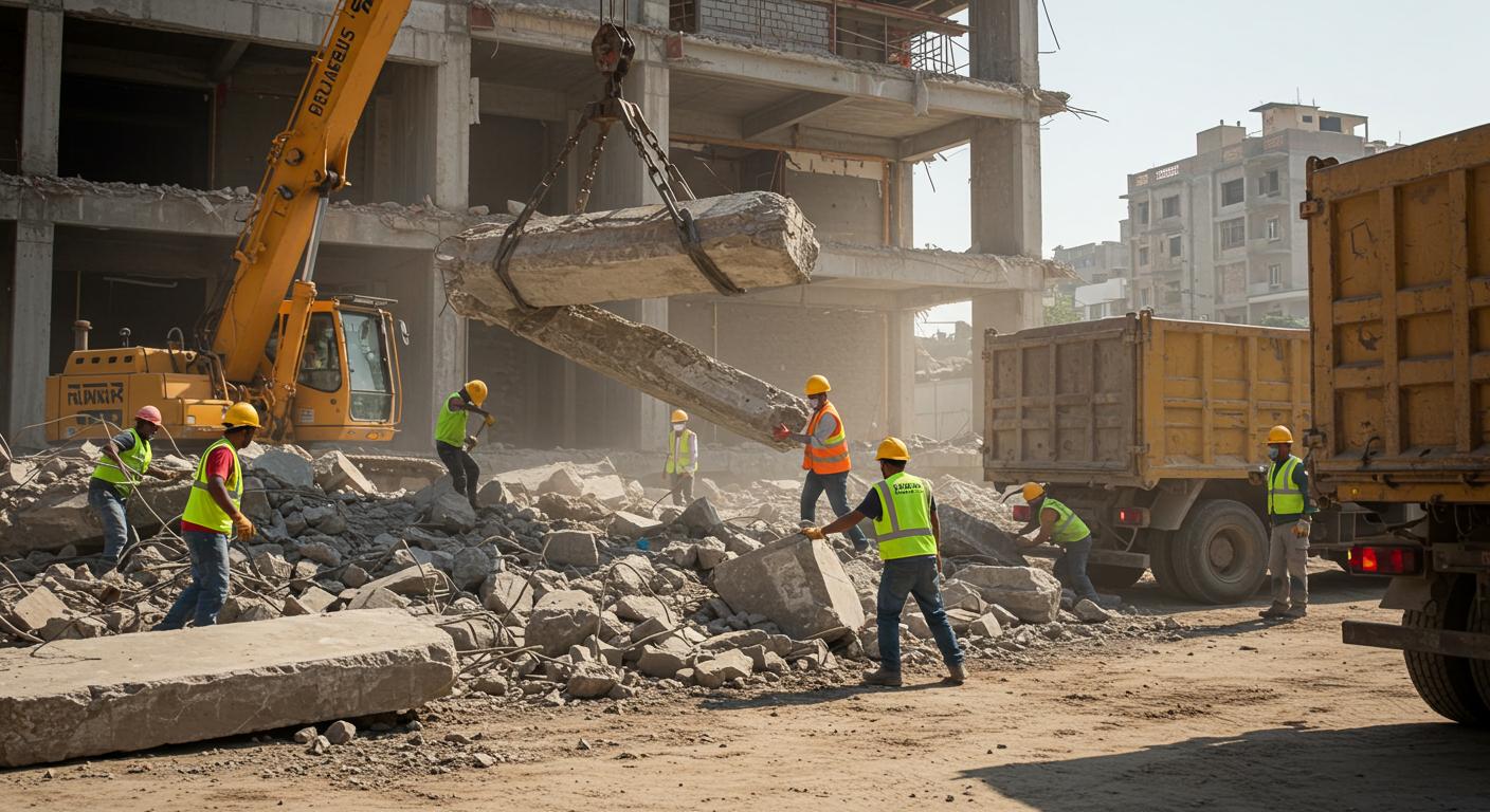 Вывоз крупногабаритного строительного мусора