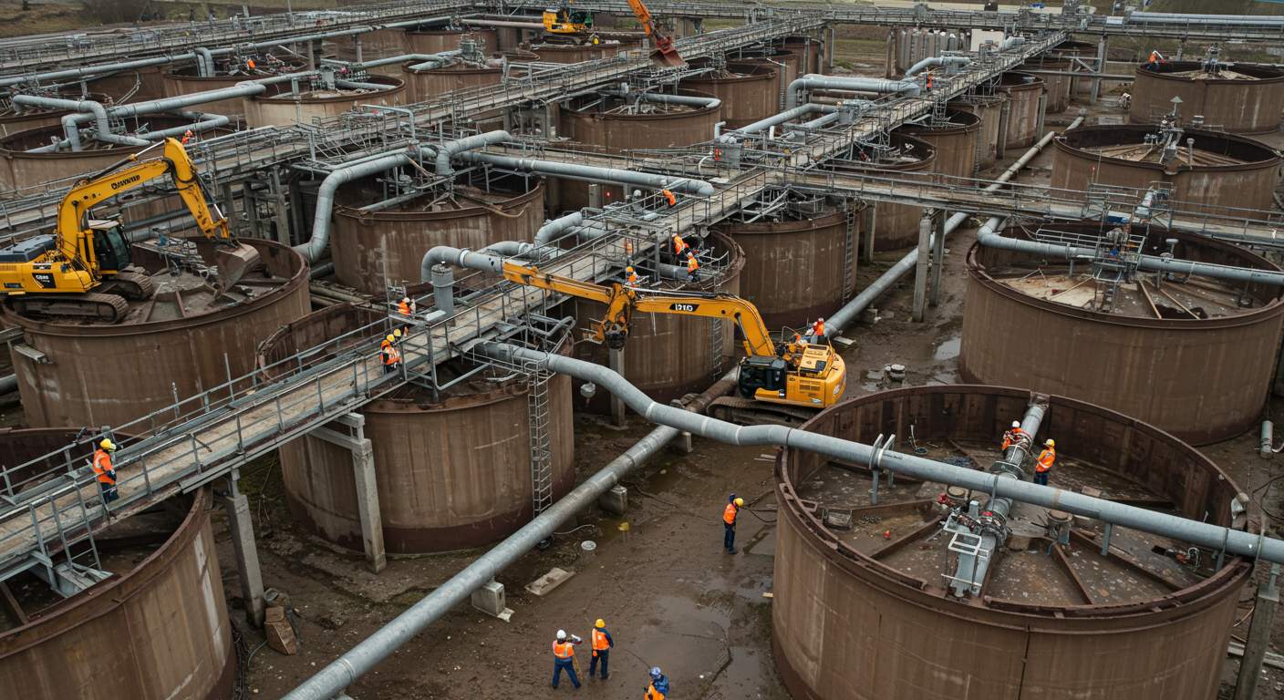 Демонтаж крупных резервуаров повышенной сложности