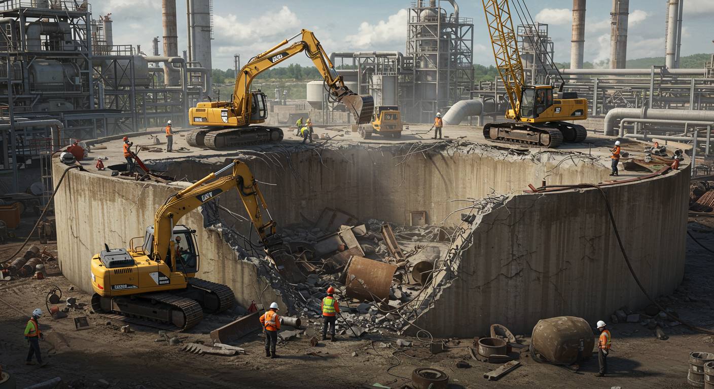 Демонтаж резервуаров на действующем предприятии Демонтаж резервуаров на действующем предприятии