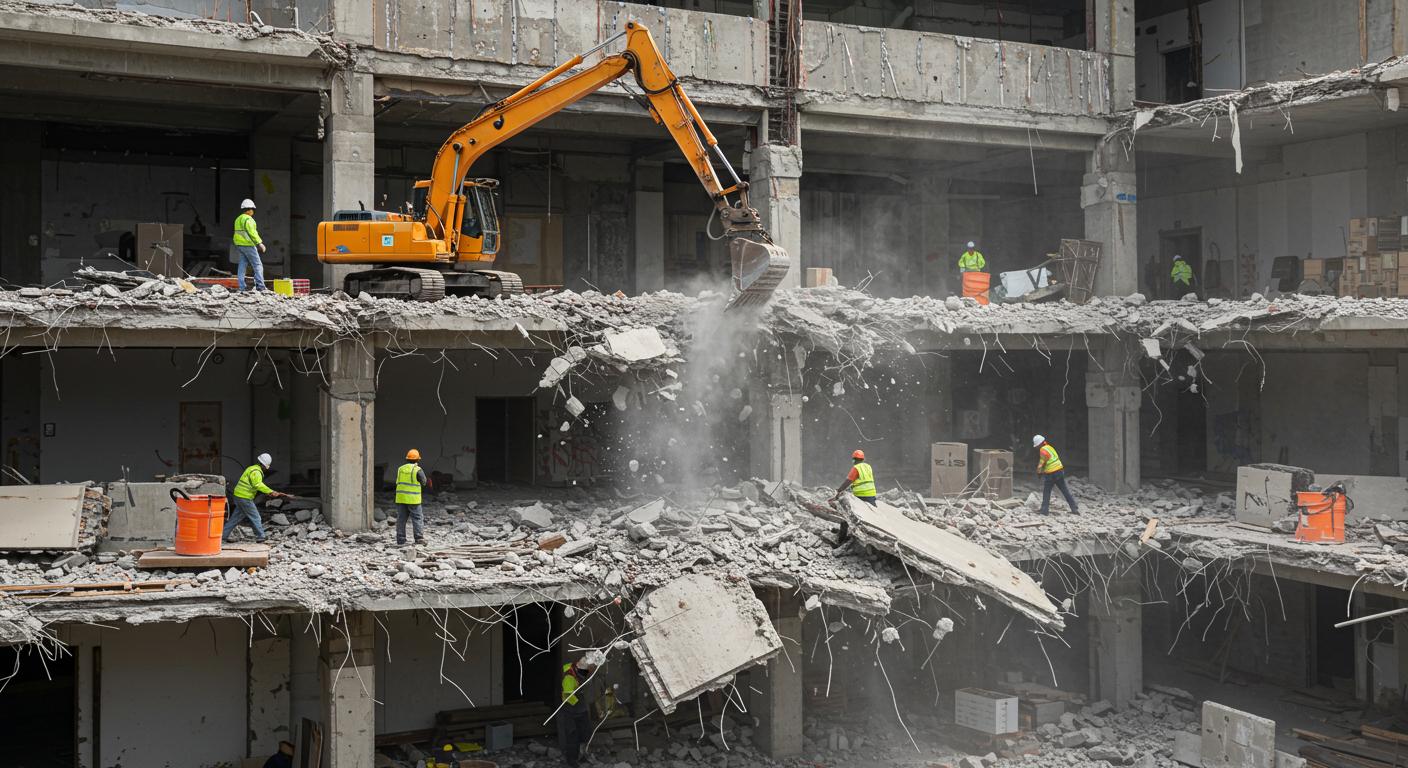 Разборка монолитных перекрытий