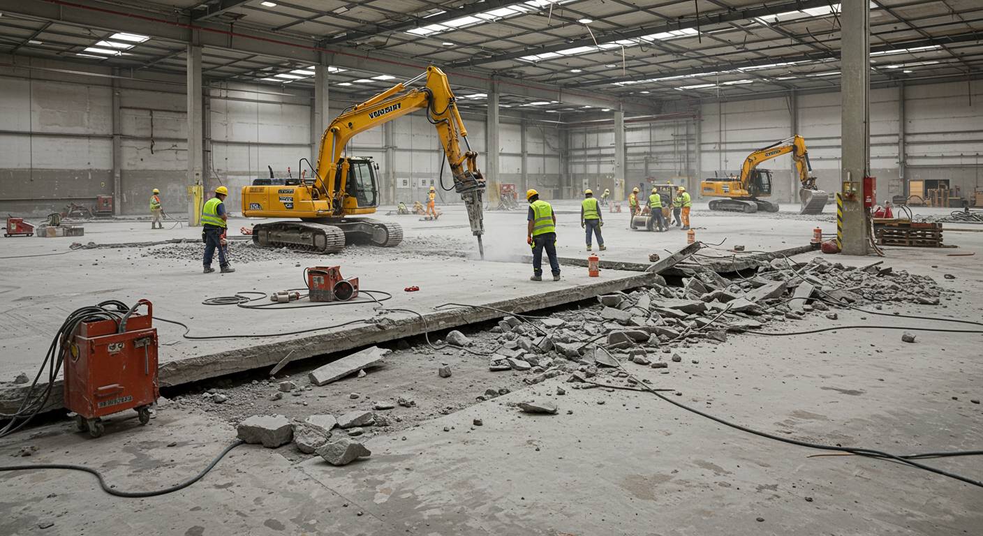 Разборка монолитных перекрытий