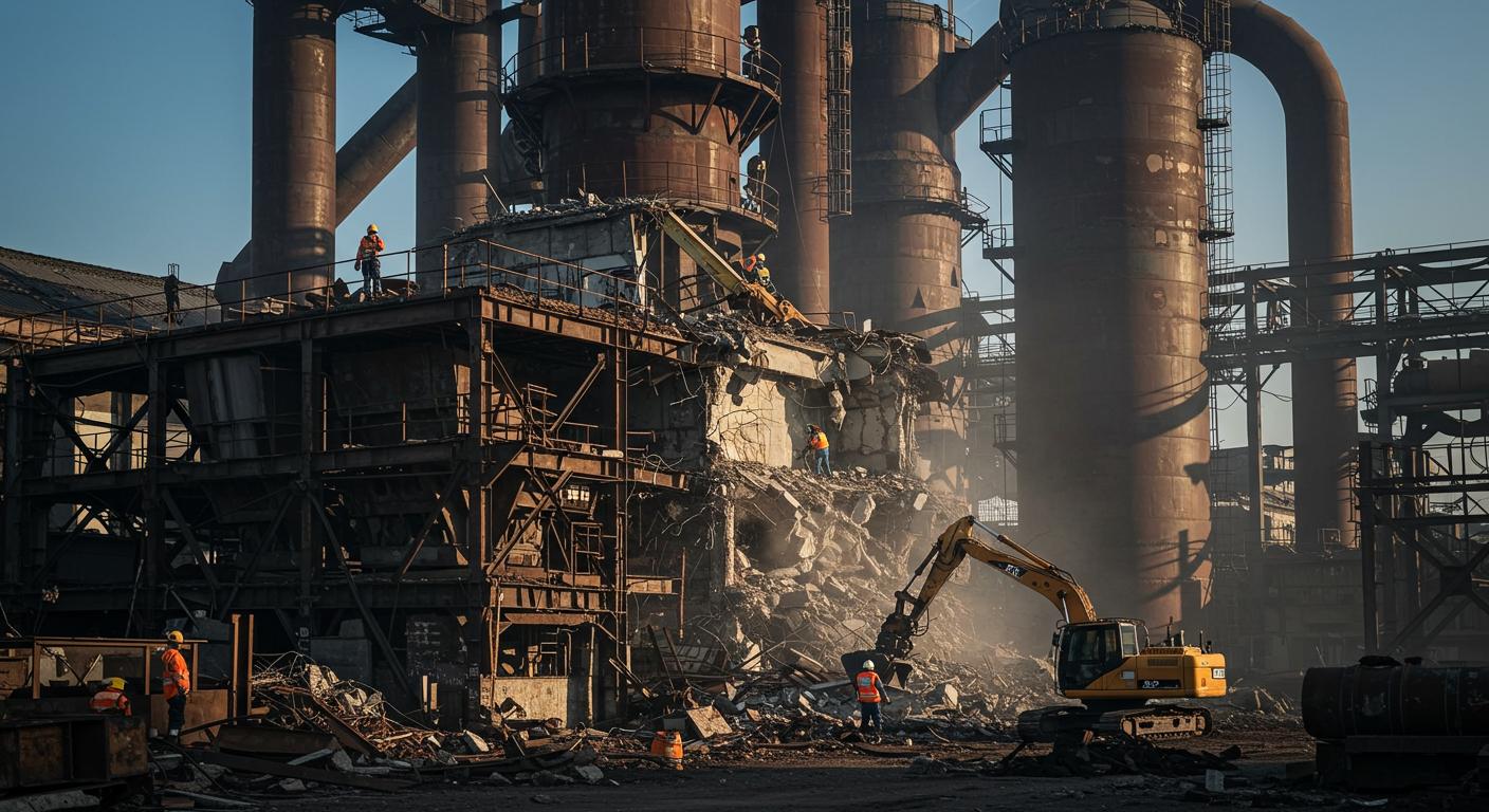 Демонтаж заводских зданий