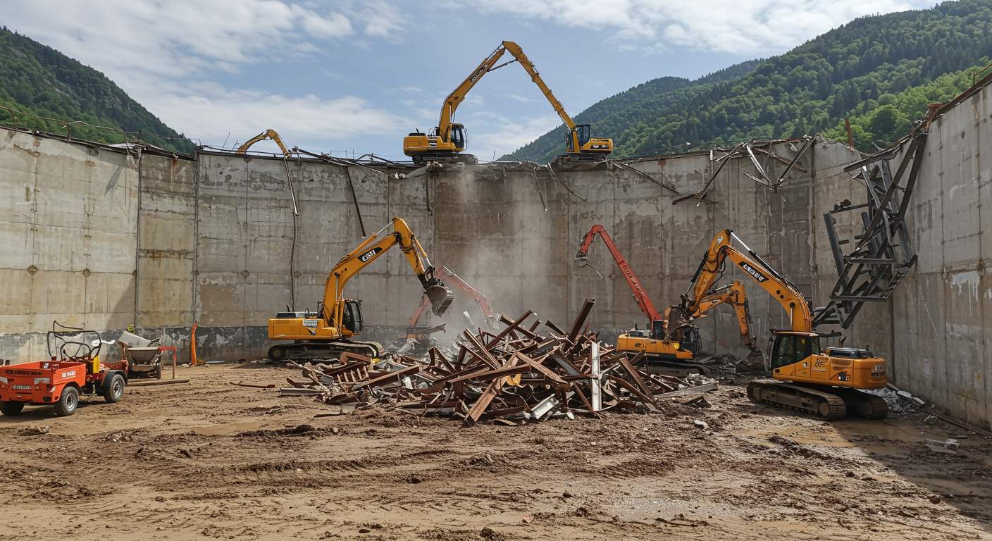 Демонтаж крупных резервуаров аварийного и временного хранения