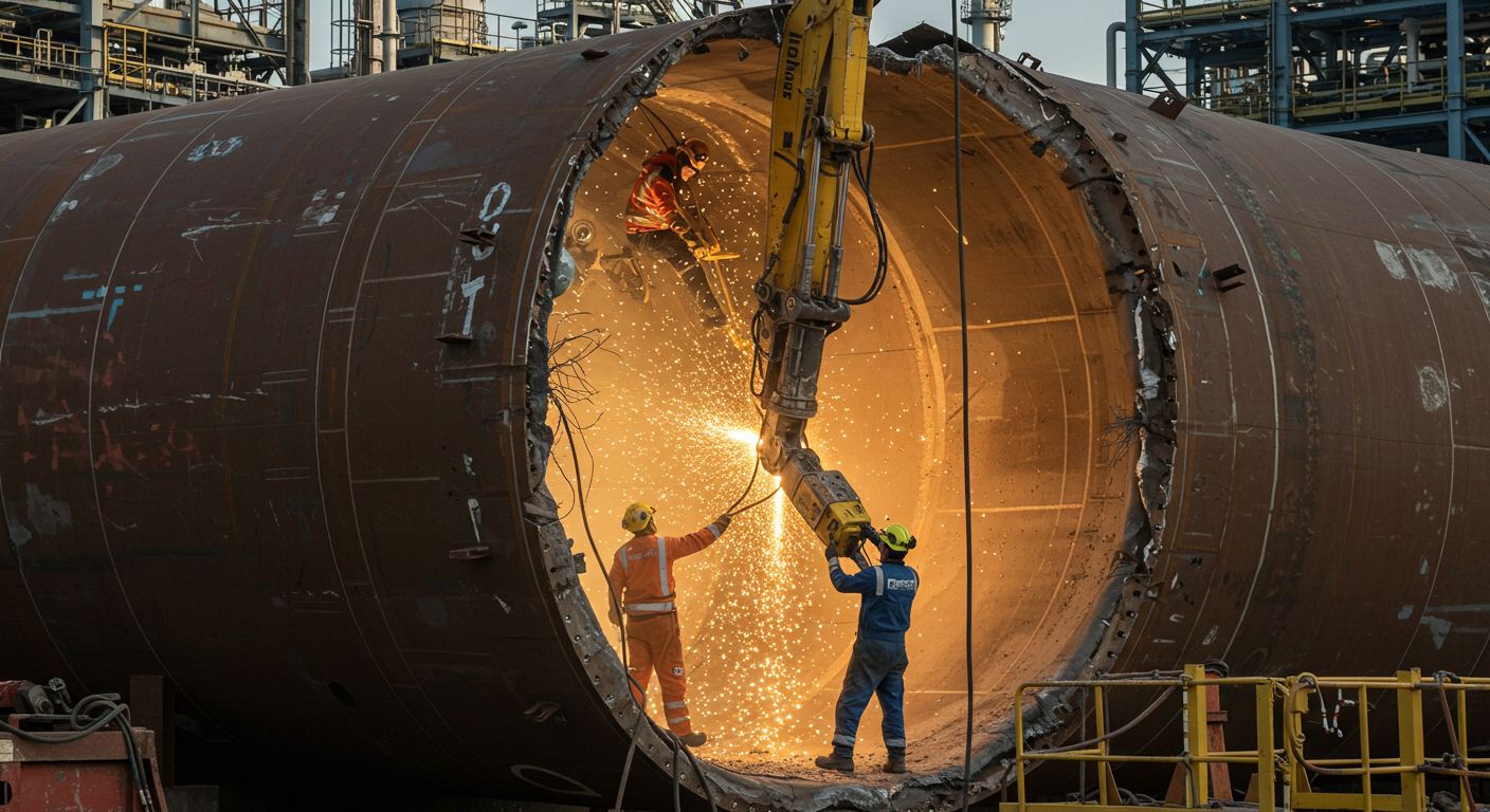 Демонтаж нефтехимических резервуаров
