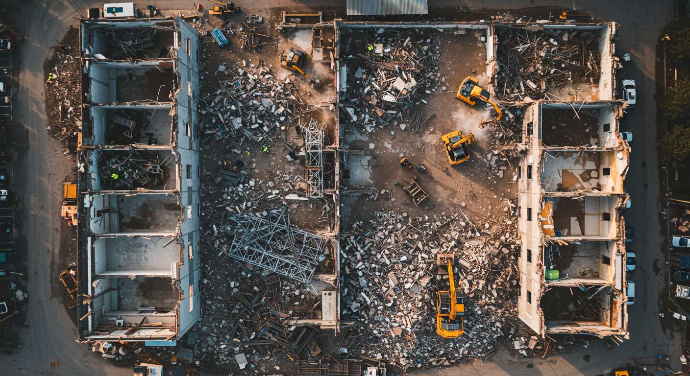 Демонтаж жилых и коммерческих зданий с сортировкой