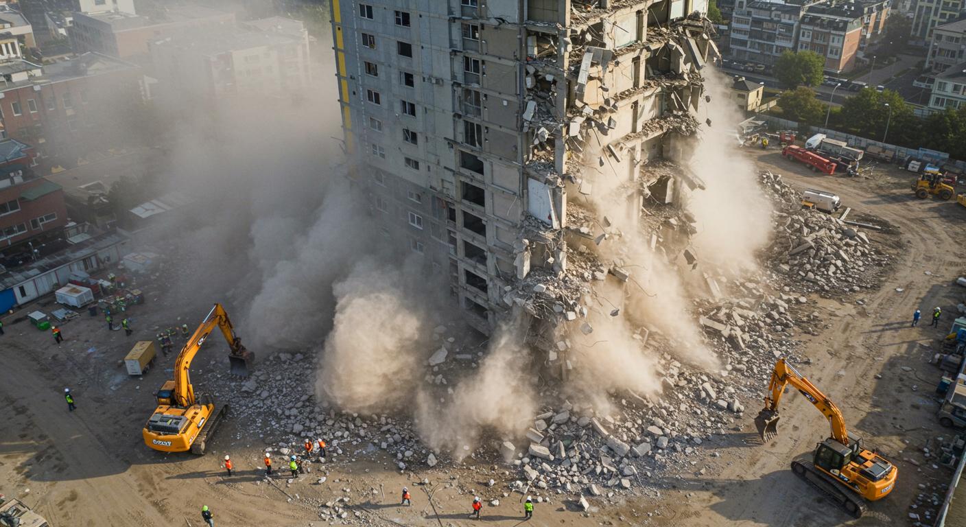 Высотный демонтаж зданий