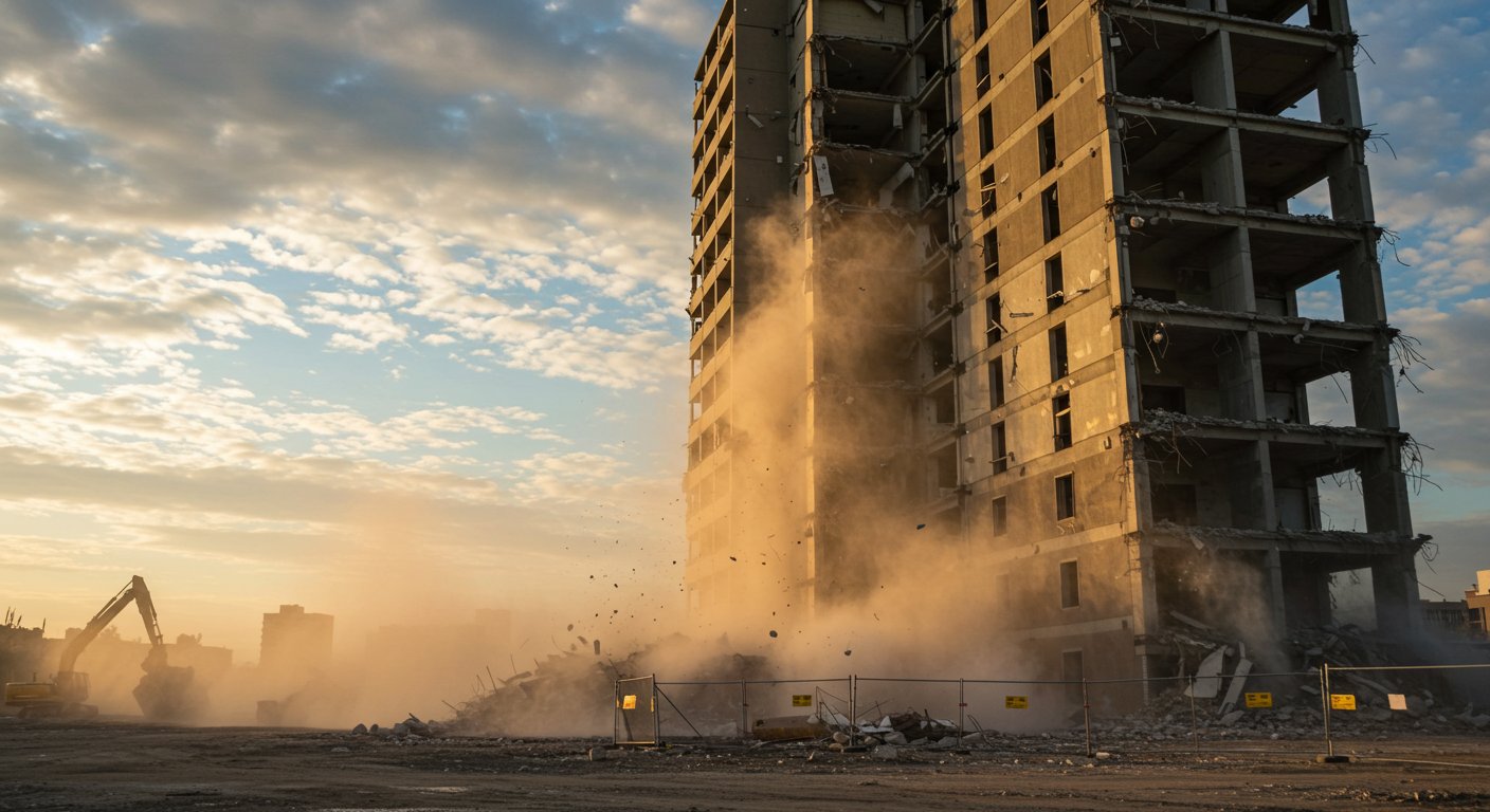 Высотный демонтаж зданий