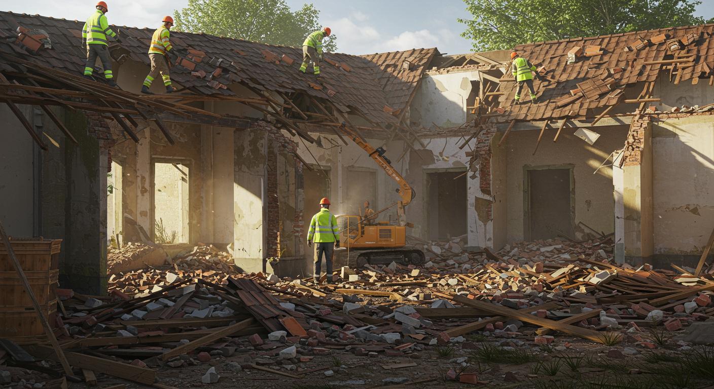 Демонтаж крыш и фасадов с утилизацией
