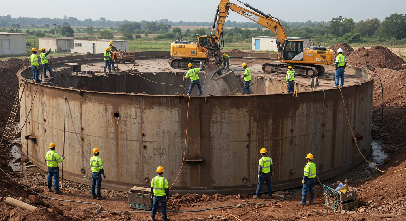 Демонтаж резервуаров большой вместимости